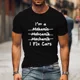 thumbnail image 1 of Soy mecánico y reparo coches. Camisetas luminosas de verano para hombre, ropa holgada y transpirable, estilo hip hop., 1 of 7