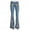 Light blue, variant on Womens High-Rise Bell Bottom Flare Jeans Button Up Bell Bottom Stretch Classic Flared Pants