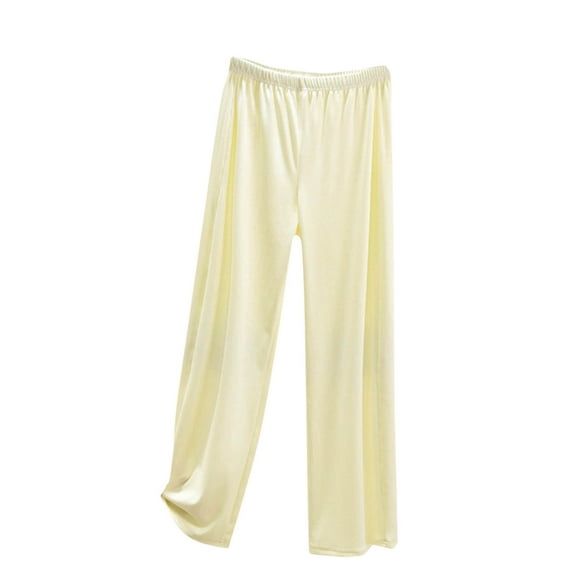 Bovxnpu Women Pajama Pants, Plus Size Pajama Pants Sleep Pants Lounge Pants Fleece Pants Warm Loose Home Elastic Waist Sleep Trousers Loungewear Sleepwear