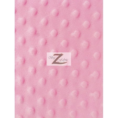 Minky Dimple Dot Baby Soft Fabric / Pink / Sold By The