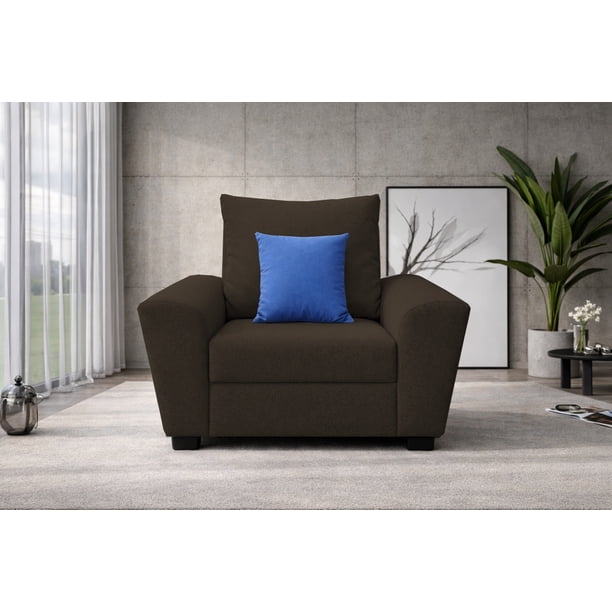 Sillon EL BAZAR STORE Islandia Lino Chocolate 1 Plaza Modular Moderno