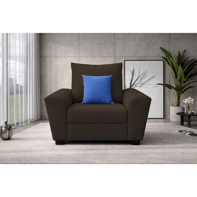 Sillon EL BAZAR STORE Islandia Lino Chocolate 1 Plaza Modular Moderno