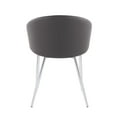 thumbnail image 4 of Silver Orchid  Battista Silver Upholstered Chair Grey Faux Leather, 4 of 7