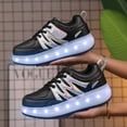 thumbnail image 3 of Kids Roller Skates Light up Shoes with Wheels Shoes LED USB Charging Roller Sneakers for Girls Boys Birthday Christmas Gift, 3 of 14
