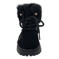 thumbnail image 3 of SNJ Girls Pull-On Lace-Up Comfort Combat with Side Zipper Ankle Boots (Toddler/Little Kid), 3 of 6