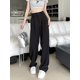 thumbnail image 1 of Pantalones anchos de cintura alta para mujer, holgados, de verano, para tiempo libre, a la moda, largos, cómodos, para oficina, estilo japonés, lisos, plisados., 1 of 6