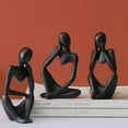 thumbnail image 3 of Estatua del pensador Billuyoard figuras abstractas decoración del hogar color negro, 3 of 6