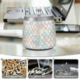 thumbnail image 6 of Yayeee Ashtray with Lid for Cigarette Smokeless Stainless Steel Home Ash Holder, Small Pink Pattern, 6 of 7