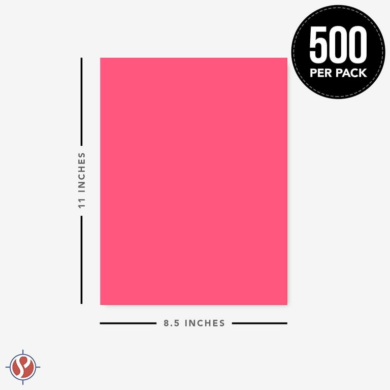 Coloured A4 Paper - Printer Paper - 500 Sheets - 1 Ream - Pink