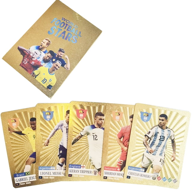 Tarjeta coleccionable de jugador de fútbol raro, lámina dorada de Ballsuperstar, 55 Uds. (dorado)