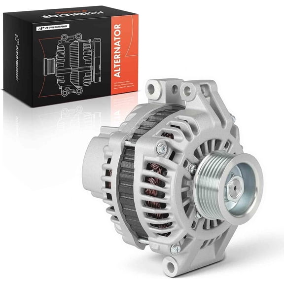 A-Premium Alternator Compatible with Honda CR-V CRV 2002-2006 & Acura RSX 2002-2006, 12V 90A 7-Groove Pulley Clockwise, Replace# 31100PNC004, 31100PND004