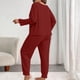 thumbnail image 4 of Pincandy Women's Plus Size Pajama Set - Crew Neck Long Sleeve Top & Pants, Casual & Comfortable for Homewear, 4 of 5