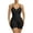 Black, variant on SHAPERX Bodysuits for Women Tummy Control Body Shaper Slimming Mid Thigh Shapewear with Removable Pads
