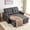 Dark Grey, variant on BIGSYY 52" Linen 3-in-1 Convertible Sleeper Sofa with Pull-Out Bed, Stepless Adjustable Backrest & Side Pocket - Dark Grey