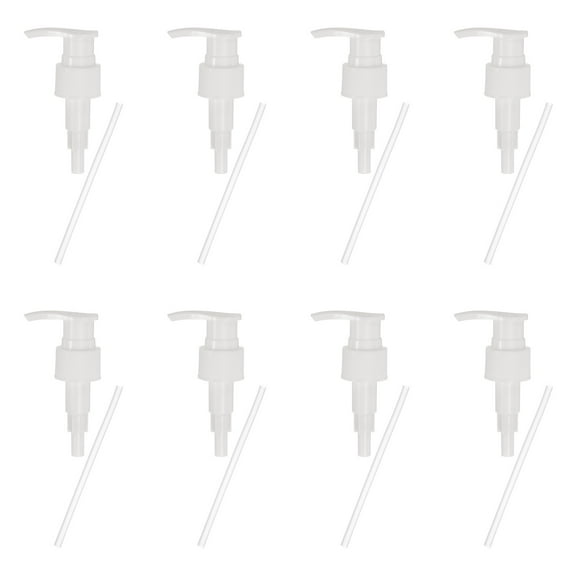 8 Pcs Soap Dispenser Pump Heads Soap Dispensers Top Pumps Replacement Switch Pumphead for Standard 24/411 Neck Size Lotion Shampoo Bottle, White