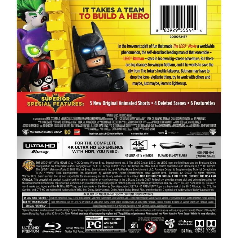 The LEGO Batman Movie [Blu-ray] by Will Arnett, Blu-ray