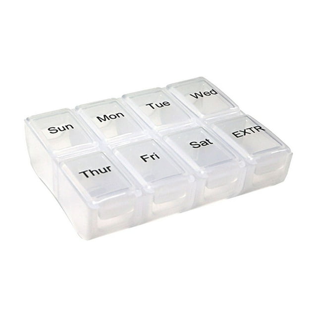 Small Storage Box Split Small Vc Box for Days A Week Multiple Colors Optional Portable Divided Vc Box Storage Box Travel Vc Storage Box Vc Organizer Storage Box with Lid