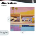 thumbnail image 4 of Stupell Industries Mid-Century Vivid Villa at Sunset Canvas Art, 17 x 17, by Walker Noble, 4 of 8