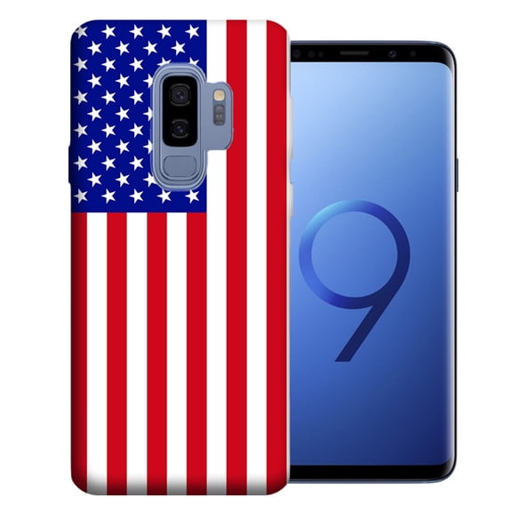 MUNDAZE For Samsung Galaxy S9 Plus American Flag Design TPU Gel Phone Case Cover