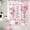 Pink, variant on Dznils Pink Floral Shower Curtain Sets with Rugs, 16pc Butterfly Bathroom Curtain Set, 72" x 72"