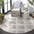 thumbnail image 3 of SAFAVIEH Beach House Eliot Geometric Indoor/Outdoor Area Rug, Gray/Ivory, 6'7" x 6'7" Round, 3 of 9
