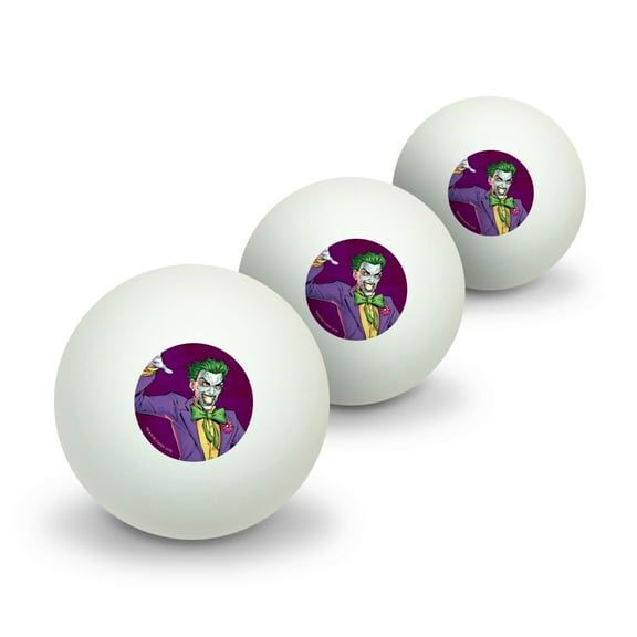 Batman Joker Character Novelty Table Tennis Ping Pong Ball 3 Pack