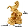 thumbnail image 6 of 5 Pcs Gold Horse Statue for 2026 Chinese New Year Feng Shui Tabletop Decor, 3.15 Inch Collectible Figurine for Home Office Desk, Symbol of Success & Good Fortune, 6 of 8