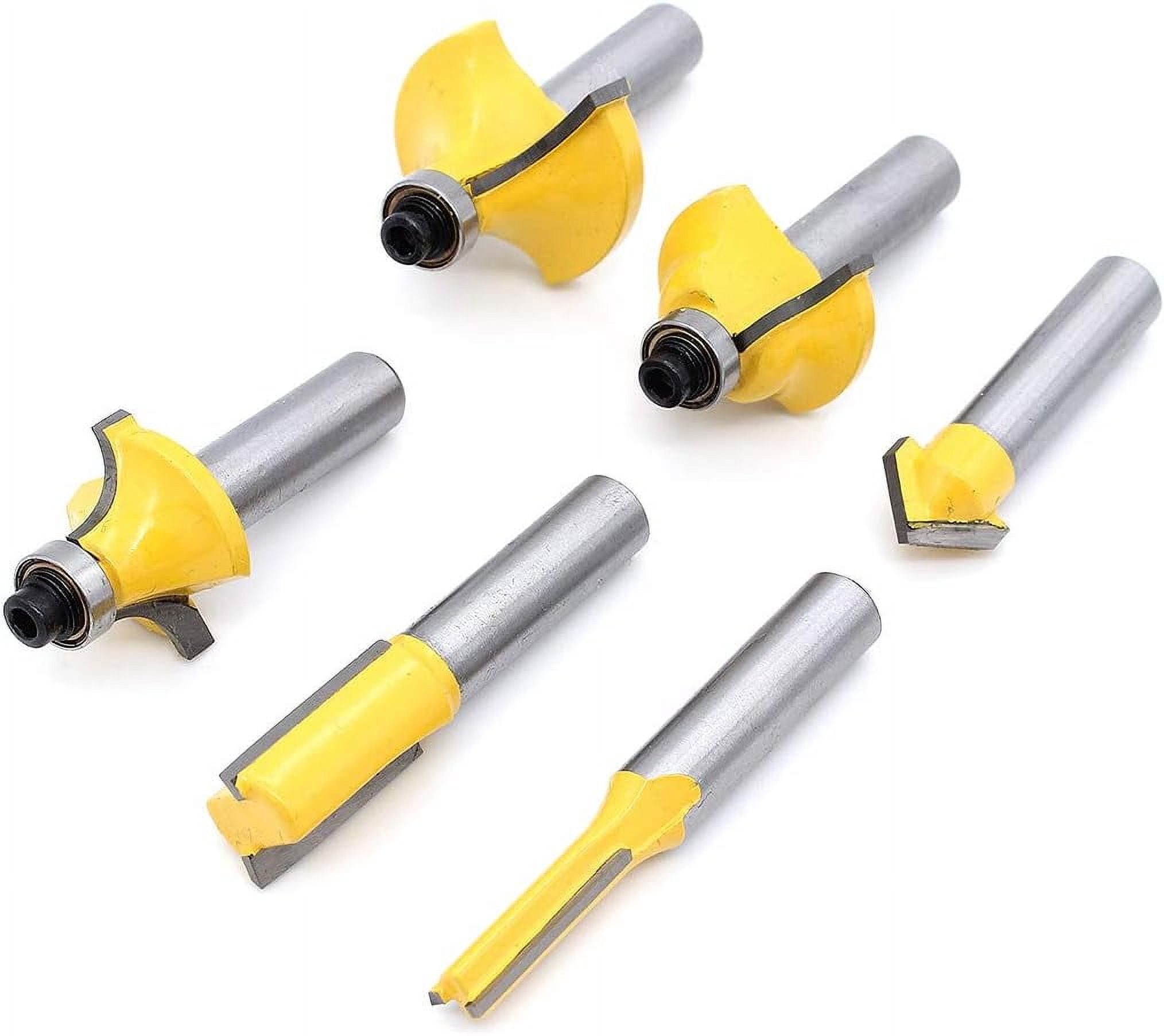 Craftsman's Delight, High-Quality 12-Piece Router Bit Set, Universal 8mm Shank for Seamless Compatibility, Easy Storage Solution, and Heavy-Duty Powder Coating for Enhanced