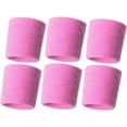 thumbnail image 2 of 6 Pack Wrist Sweatbands Tennis Wrist Bands Absorbent Sweatbands for Football Basketball Running Athletic Sports and Working Out (Pink), 2 of 7