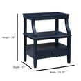 thumbnail image 5 of Wood Storage Nightstand Side Table with Drawer, Pull Out Tray and Shelves, Modern End Table with Metal Knob for Living Room,Bedroom and Office, 23.75"W x17"D x 28"H, Navy Blue, 5 of 7