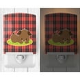 thumbnail image 2 of Caroline's Treasures BB7072CNL Puppy on Black Red Gingham Ceramic Night Light, 6x4x3", multicolor, 2 of 2
