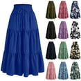 thumbnail image 1 of Jusqu'à 50 % de Rabais Horkkom Jupe Fleurie pour Femmes Été Décontractée Taille Haute à Volants Jupes Maxi Tendance Jupe Longue Ligne A L, 1 of 4