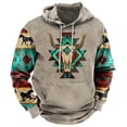 thumbnail image 2 of Sudadera con capucha con estampado de demonio Wendigo de América del Norte, sudadera con capucha de vaquero occidental, suéteres casuales de gran tamaño para uso diario, ropa de calle vintage, 2 of 5