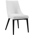 thumbnail image 3 of Modern Contemporary Urban Design Kitchen Room Dining Side Chair, White, Faux Leather, 3 of 5