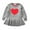 Gray, variant on Toddler Girls Spring Fall Sweater Dress Cute Valentine's Day Cotton Knit Dresses Fashion Heart Printed Round Neck Long Sleeve Pleated Dress Toddler Girls Clothes