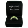 thumbnail image 5 of Gold Coast Platinum Plated Green Peridot Flower Burst Statement Ring Size 7, 5 of 6