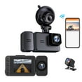 thumbnail image 4 of Dash Cam WiFi 1080P FHD Car Driving Recorder-inch Screen Three Lens Car Camera 170 Wide Angle/Motion Tracking/Reverse Image/G Sensor/HD Night Vision, 4 of 8