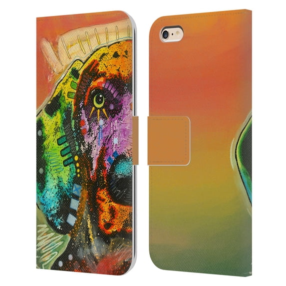 Head Case Designs Officially Licensed Dean Russo Dogs Lab Leather Book Wallet Case Cover Compatible with Apple iPhone 6 Plus / iPhone 6s Plus