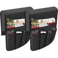 thumbnail image 1 of Organizador de reposabrazos de sofá antideslizante de 2 piezas, resistente al agua, con 5 bolsillos para iPad, teléfono, revistas y control remoto de TV., 1 of 7