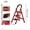 3 steps  red, variant on Folding 3/4 Step Ladder Red, 550Lbs Load Capacity, Non-Slip Pedals, Steel Structure, Safe Lock & Stable Base, Lightweight Portable for Household, Garage & Construction