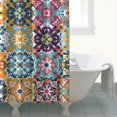 thumbnail image 4 of Multicolor Ethnic Floral Pattern Shower Curtain 72"x72" ,Bathroom Decorative Shower Curtains Set with 12 Hooks,Modern Waterproof Washable Shower Curtain, 4 of 6