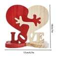 thumbnail image 3 of Decoraciones para San Valentín, adornos para San Valentín, regalos para San Valentín, adorno de corazón de madera, decoración de madera, regalo para San Valentín, escritorio de amor., 3 of 8