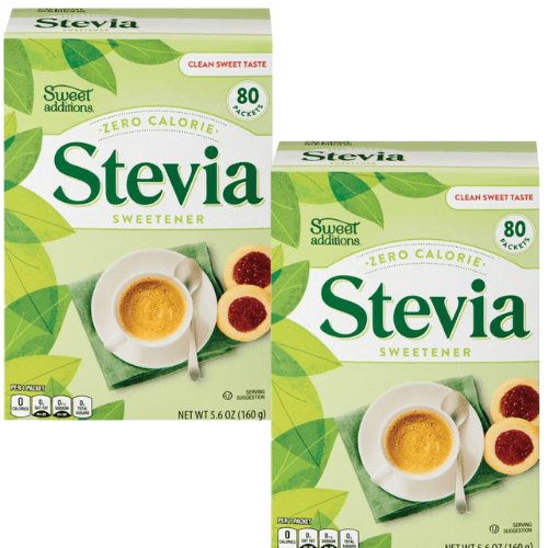 Sweet Additions Stevia No Calorie Sweetener Packets, 80 count - 2 PACK