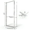 thumbnail image 3 of Basco A001-9Ob Sopora 63-1/2" High X 34-7/8" Wide Hinged Framed Shower Door - Nickel, 3 of 7