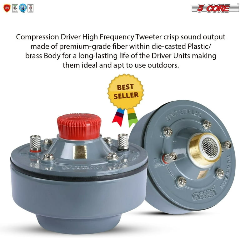 5 Core 80 Watt RMS (800W PMPO) 16 ohms Speaker Compression Driver