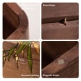 thumbnail image 3 of Tissue Box Cover Rectangle, Walnut Wood Tissue Box Holder with Magnetic Flip Cover, 3 of 7