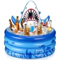 thumbnail image 1 of Hielera inflable Bencailor Shark para decoración de fiesta, color azul, 1 of 7
