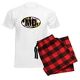 thumbnail image 6 of CafePress - Maryland Oval Md Flag Pajamas - Men's Light Loose Fit Cotton Pajama Set, 6 of 7