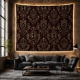 thumbnail image 6 of Baroque Damask Scrollwork and Cameos on Maroon Background Mysterious Gothic for Art Lovers Vintage Wall Art Decor Housewarming Gift Tapestry Wall Hanging for Bedroom and Living Room, 6 of 7