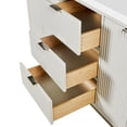 thumbnail image 5 of ARIEL Milan 73 Inch Double Rectangle Sink Bathroom Vanity with Pure White Quartz Countertop 1.5 Inch in Warm White, 5 of 7